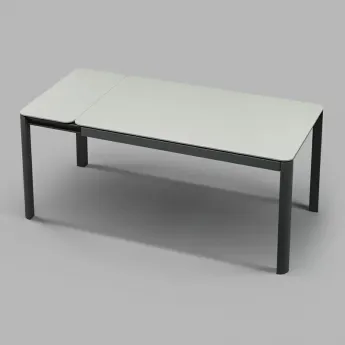 Стол обеденный MOD Interiors Toledo, 140(180) см, закаленное стекло с керамикой, раздвижной, MDI.DT.TOL.1