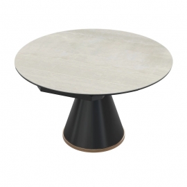 Стол обеденный MOD Interiors Toledo, 90(135) см, закаленное стекло с керамикой, раздвижной, MDI.DT.TOL.18