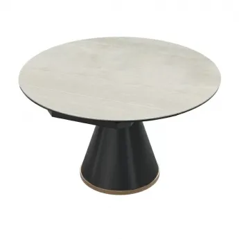 Стол обеденный MOD Interiors Toledo, 90(135) см, закаленное стекло с керамикой, раздвижной, MDI.DT.TOL.18