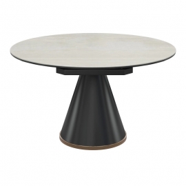 Стол обеденный MOD Interiors Toledo, 90 (135) см, керамика цвета Слоновая кость (SH1702), раздвижной, MDI.DT.TOL.18