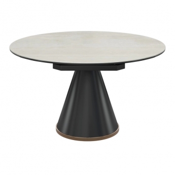 Стол обеденный MOD Interiors Toledo, 90(135) см, закаленное стекло с керамикой, раздвижной, MDI.DT.TOL.18