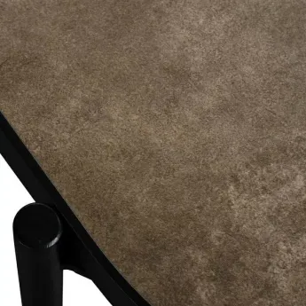 Консоль Mod Interiors Toledo, закаленное стекло с керамикой, черный металл, латунь, MDI.CS.TOL.8