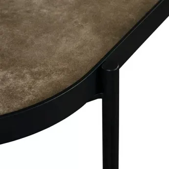 Консоль Mod Interiors Toledo, закаленное стекло с керамикой, черный металл, латунь, MDI.CS.TOL.8