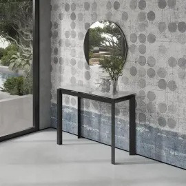 Консоль Mod Interiors Toledo, закаленное стекло с керамикой, темно-серый металл, MDI.CS.TOL.7
