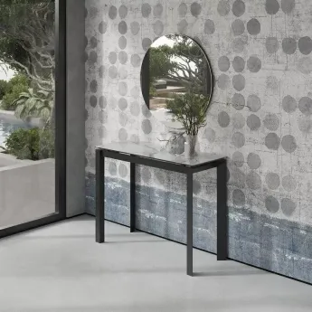 Консоль Mod Interiors Toledo, закаленное стекло с керамикой, темно-серый металл, MDI.CS.TOL.7