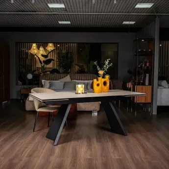 Стол обеденный MOD Interiors Toledo, 180(260) см, закаленное стекло с керамикой, раздвижной, MDI.DT.TOL.14