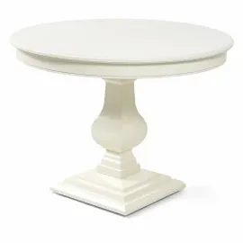 Стол обеденный Ø105 Classico Italiano Бруклин, круглый, раскладной, Молочный MUN1/L