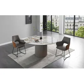 Стол обеденный Q-Home Romano (Романо), Ø140 см, керамика, QHDT2343-C-140