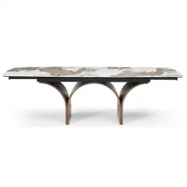 Стол обеденный Q-Home Ньюри, 180/260 см, керамика на стекле, раздвижной, DT-DT2341-180/260