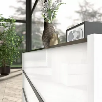 Комод высокий Status Italy Luna White, пять ящиков, LUBWHCM02
