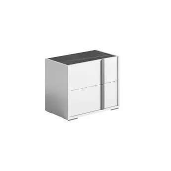 Прикроватная тумба Status Italy Bianca Marble, BIBWHCD01BL