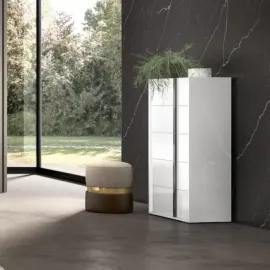 Комод высокий Status Italy Bianca Marble, пять ящиков, BIBWHCM02BL