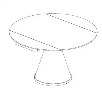Стол обеденный MOD Interiors Toledo, 90 (135) см, глянцевое стекло с керамикой, декор розовое золото, раздвижной, MDI.DT.TOL.20