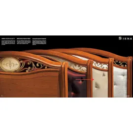 Кровать Siena Camelgroup, 160 см, обивка кожа с изножьем; образец обивки