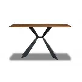 Консоль Q-Home V1712A, 140x40 см, орех (WK-07)/черный (PC-02)