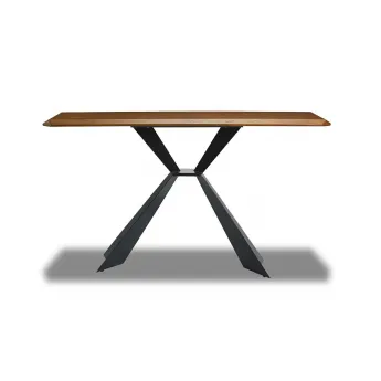 Консоль Q-Home V1712A, 140x40 см, орех (WK-07)/черный (PC-02)