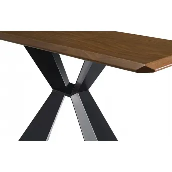 Консоль Q-Home V1712A, 140x40 см, орех (WK-07)/черный (PC-02)