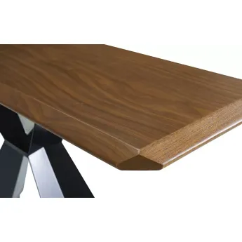 Консоль Q-Home V1712A, 140x40 см, орех (WK-07)/черный (PC-02)