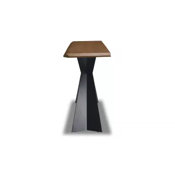 Консоль Q-Home V1712A, 140x40 см, орех (WK-07)/черный (PC-02)