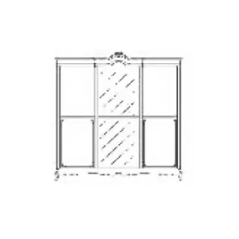 Шкаф 3-дверный Claudio Saoncella Verdi, c зеркалом, Слоновая кость (PL70) - 22588s