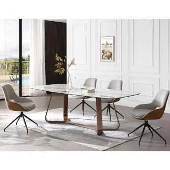 Стол обеденный Q-Home Дарем, 240 см, керамика на стекле, раздвижной, DT-DT2336-240