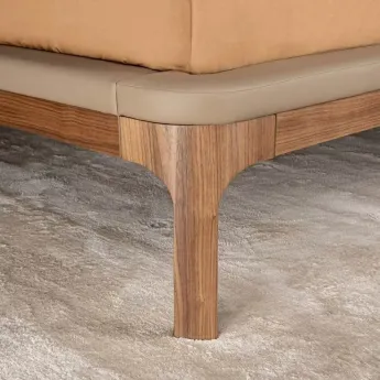 Кровать MOD Interiors Ronda, 180х200, орех F, экокожа 63, MDI.BD.RD.122