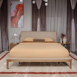 Кровать MOD Interiors Ronda, 180х200, орех F, экокожа 63, MDI.BD.RD.122