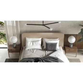 Кровать MOD Interiors Ronda, 160х200, орех F, экокожа 63, MDI.BD.RD.121
