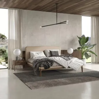 Кровать MOD Interiors Ronda, 160х200, орех F, экокожа 63, MDI.BD.RD.121