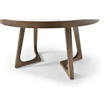 Журнальный стол Q-Home CT6082, Ø80 см, белая керамика, QH-CT6082WH