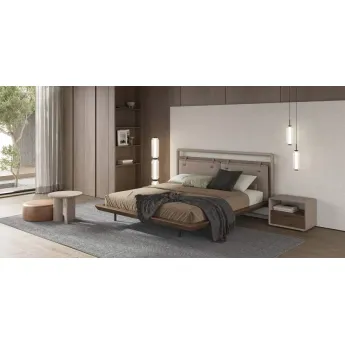 Прикроватная тумба MOD Interiors Olimar, Орех F, бежевый матовый лак, MDI.BST.OLM.3