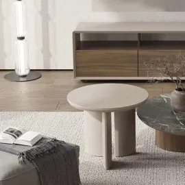 Столик приставной MOD Interiors Olimar, D55, бежевый матовый лак, MDI.ST.OLM.15