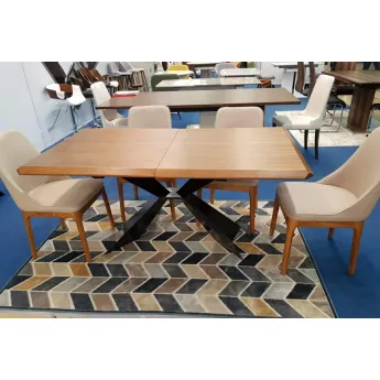 Стул Q-Home Y1711А, ткань бежевая, орех, Y1711A-BEEIGE