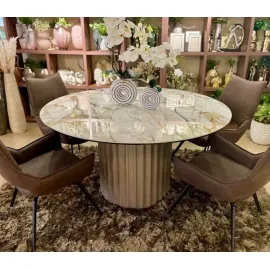Стол обеденный Q-Home Romano (Романо), Ø140 см, керамика, QHDT2343-C-140