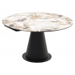 Стол обеденный Q-Home Teramo, 135 см, раздвижной, керамика глянцевая Gloss Grand Jade Solid Ceramic / каркас чёрный, QH614M05356 - Фото 1