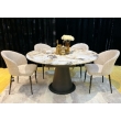 Стол обеденный Q-Home Teramo, 135 см, раздвижной, керамика глянцевая Gloss Grand Jade Solid Ceramic / каркас чёрный, QH614M05356 - Фото 3