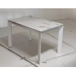 Стол обеденный Q-Home Corner, 120/170 см, раздвижной, керамика глянцевая Golden Jade Solid Ceramic / каркас белый, QH614M05545 - Фото 3