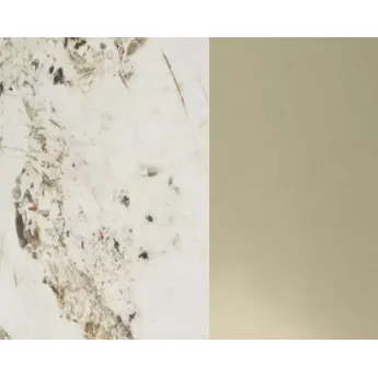 Стол обеденный Q-Home Corner, 120 см, раздвижной, керамика глянцевая Luxury Pandora Ceramic / каркас шампань, QH614M05880