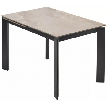 Стол обеденный Q-Home Corner, 120 см, раздвижной, керамика глянцевая Amber Jade Ceramic / каркас чёрный, QH614M05546