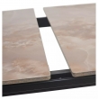 Стол обеденный Q-Home Corner, 120 см, раздвижной, керамика глянцевая Amber Jade Ceramic / каркас чёрный, QH614M05546 - Фото 10