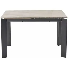 Стол обеденный Q-Home Corner, 120 см, раздвижной, керамика глянцевая Amber Jade Ceramic / каркас чёрный, QH614M05546