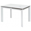 Стол обеденный Q-Home Corner, 120/170 см, раздвижной, керамика глянцевая Statuario Ceramic/Glass / каркас белый - Фото 1