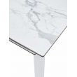 Стол обеденный Q-Home Corner, 120/170 см, раздвижной, керамика матовая Statuario Ceramic / стекло / каркас белый, QH614M04879 - Фото 3