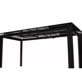 Стол обеденный Q-Home Corner, 120/170 см, раздвижной, керамика глянцевая High Statuario Ceramic / каркас чёрный, QH614M04878