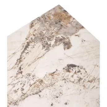 Стол обеденный Q-Home Corner, 120/170 см, раздвижной, керамика Gloss Luxury Pandora Solid Ceramic / каркас taupe, QH614M05846