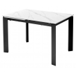 Стол обеденный Q-Home Corner, 120/170 см, раздвижной, Белый мрамор матовая керамика матовая White Marble Solid Ceramic / каркас  - Фото 1
