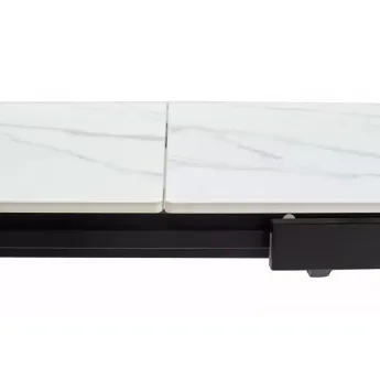 Стол обеденный Q-Home Corner, 120/170 см, раздвижной, Белый мрамор матовая керамика матовая White Marble Solid Ceramic / каркас 