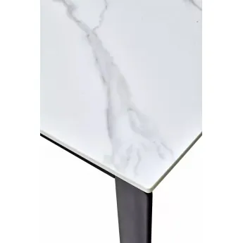 Стол обеденный Q-Home Corner, 120/170 см, раздвижной, Белый мрамор матовая керамика матовая White Marble Solid Ceramic / каркас 