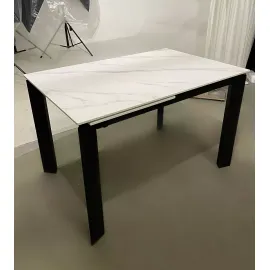 Стол обеденный Q-Home Corner, 120/170 см, раздвижной, Белый мрамор матовая керамика матовая White Marble Solid Ceramic / каркас 