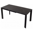 Стол обеденный Q-Home Corner, 120/170 см, раздвижной, керамика матовая Black Marble Solid Ceramic / каркас чёрный, QH614M03982 - Фото 6